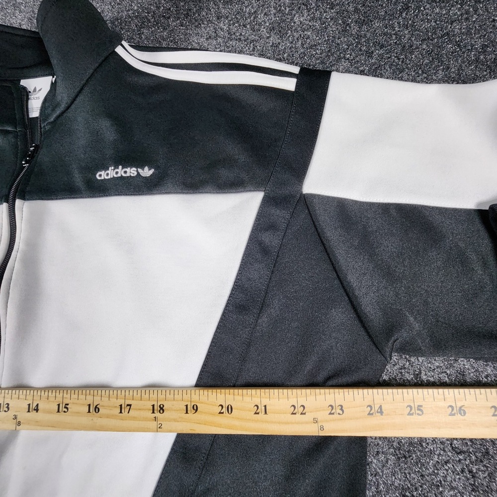 Adidas Trefoil Track Jacket Mens L Black White Colorblock Full Zip GD2030 - Picture 10 of 11